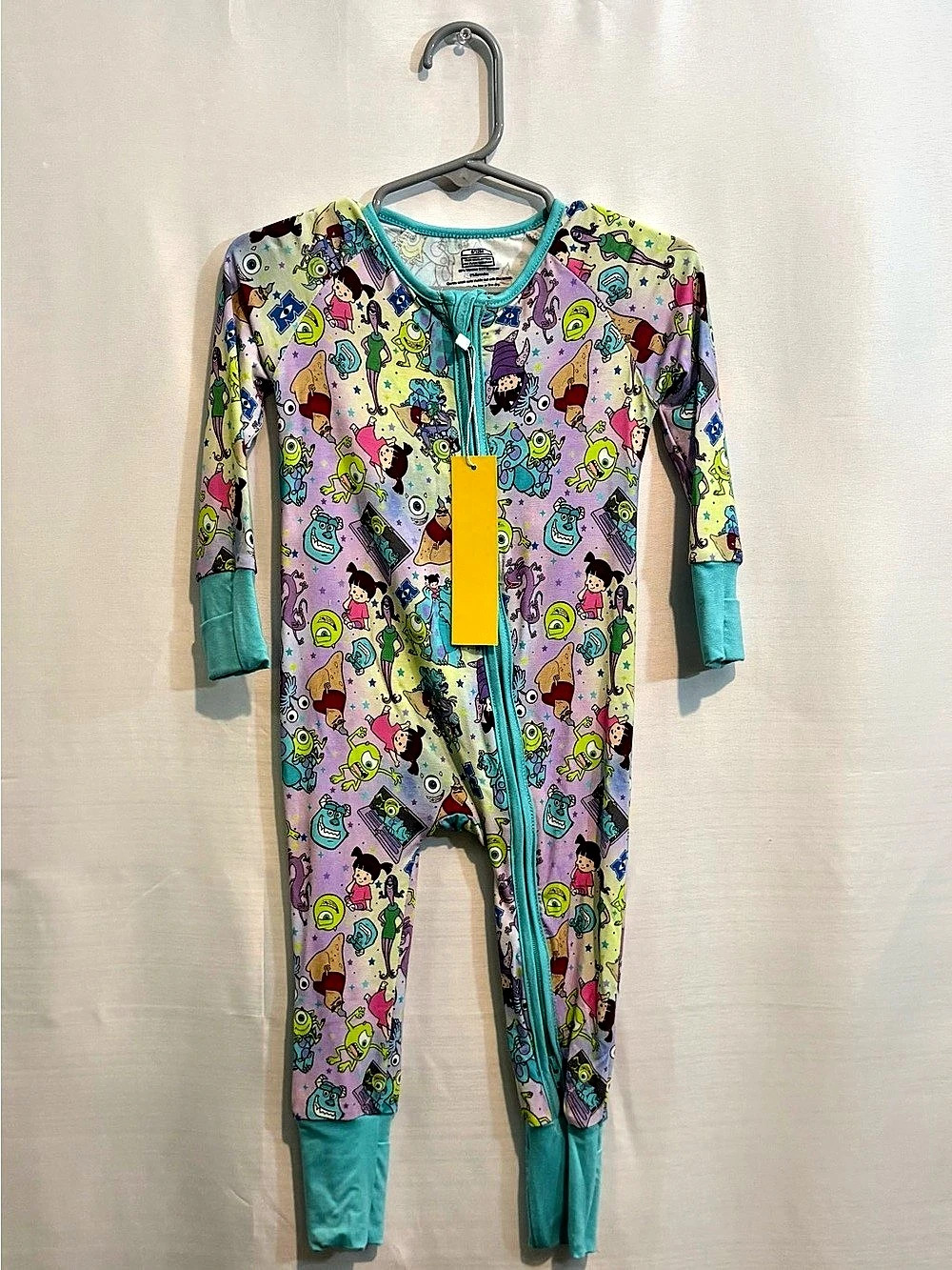 NWT 6-12 Monsters Inc Bamboo Zippy